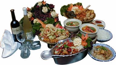 Selection of available dishes